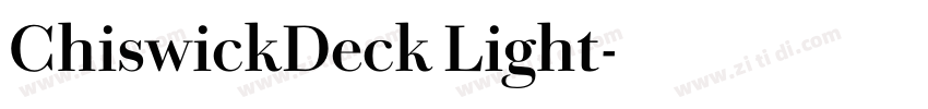 ChiswickDeck Light字体转换